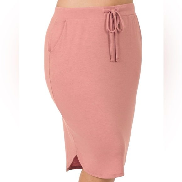 Women’s Plus self tie Tulip Hem Skirt With Side Pockets and Drawstring 3X Nee - Picture 1 of 7